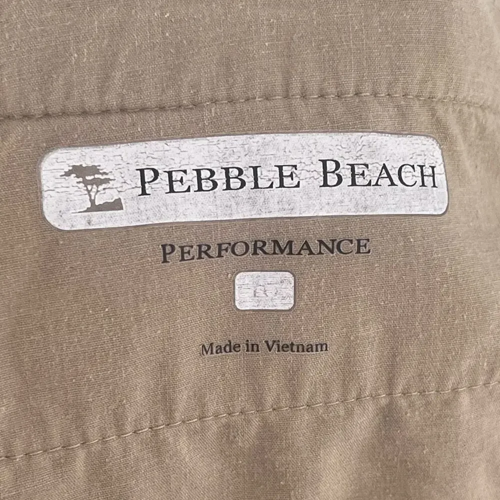 Women’s Pebble Beach Performance light blue flat front Bermuda shorts size 10